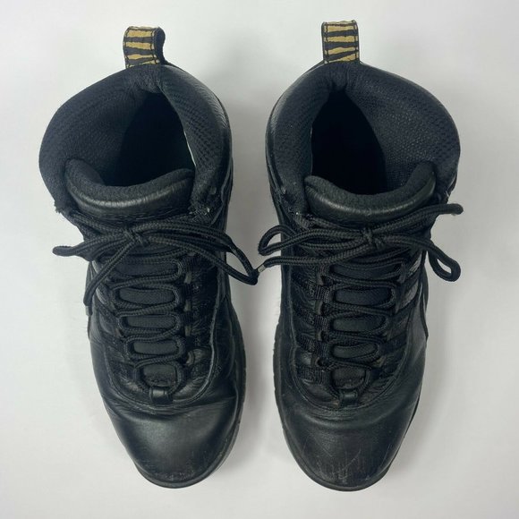 Nike Air Jordan 10 Retro New York City NYC Men\'s Size US 8 Black/Gold 310805-012